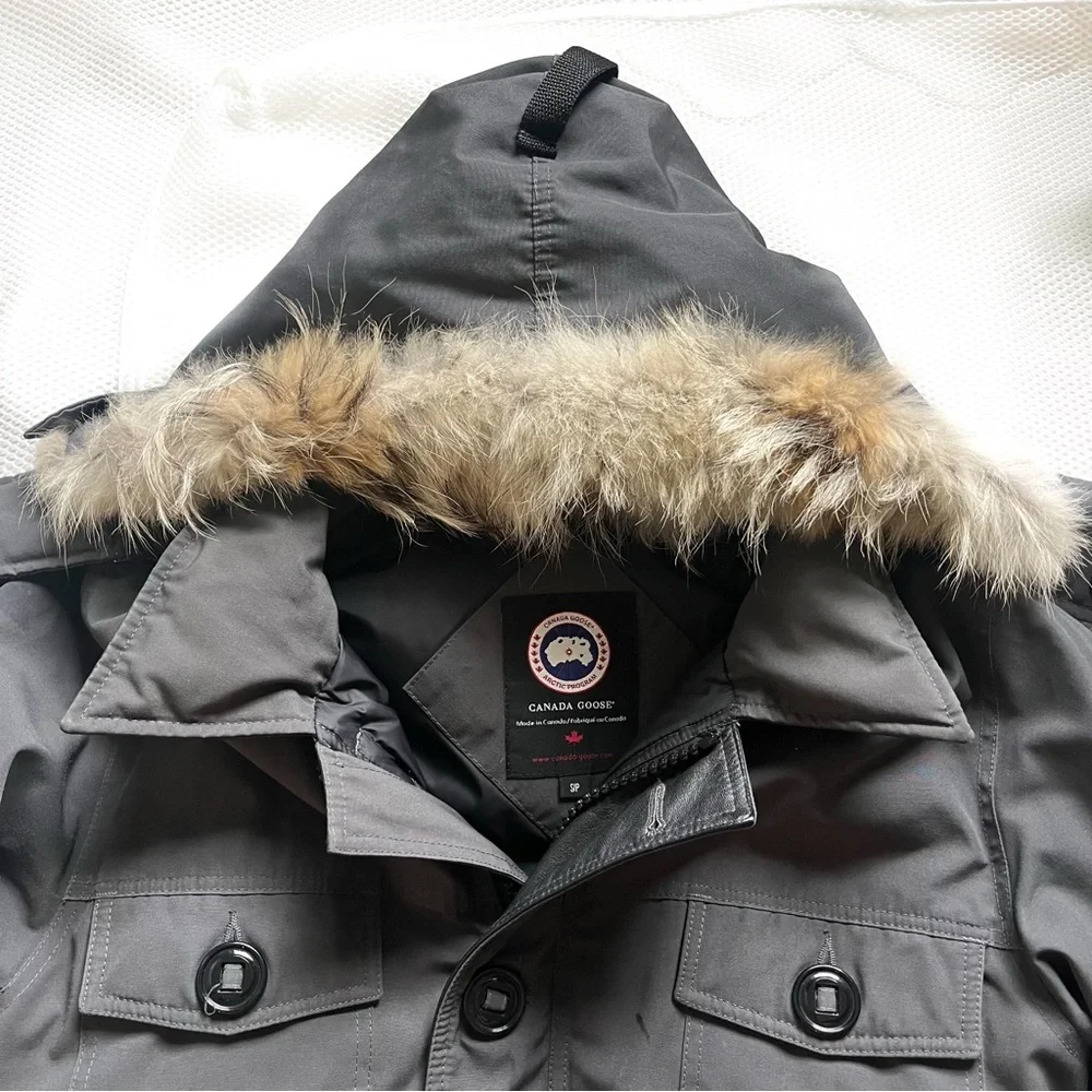 Canada Goose Charcoal Jacket with Fur Hood - Picture 2 of 6